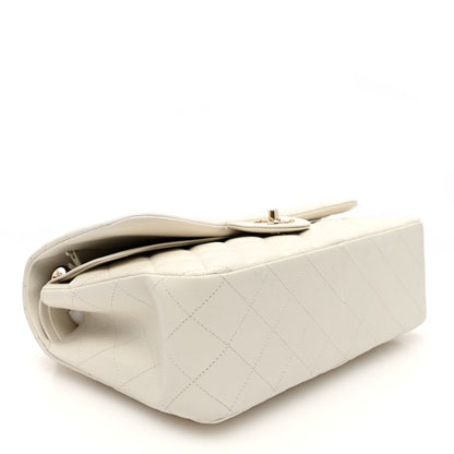 Chanel Caviar Quilted Jumbo Double Flap White 4 of 10