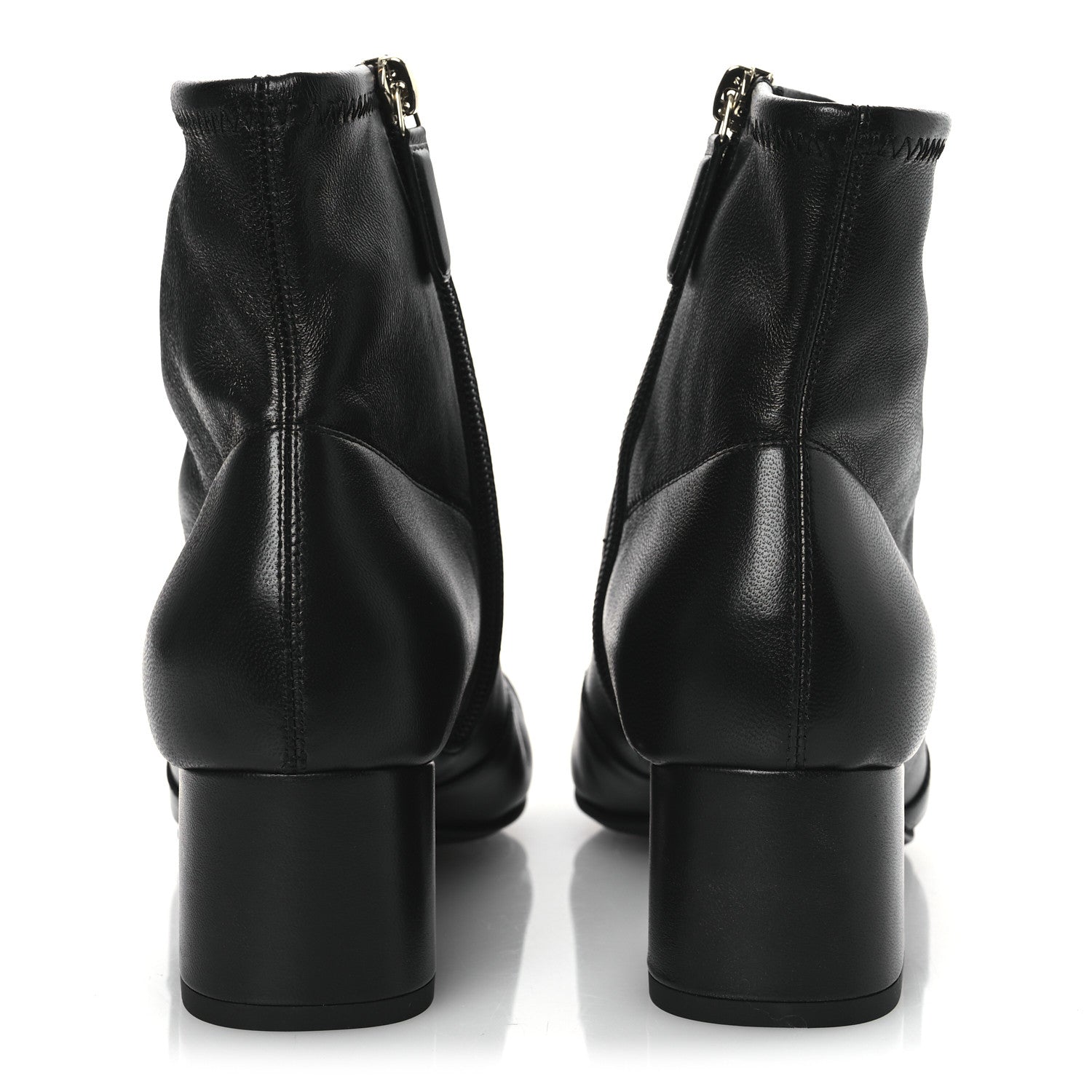 Chanel Stretch Lambskin Cap Toe CC Short Boots 36.5 Black 6 of 11