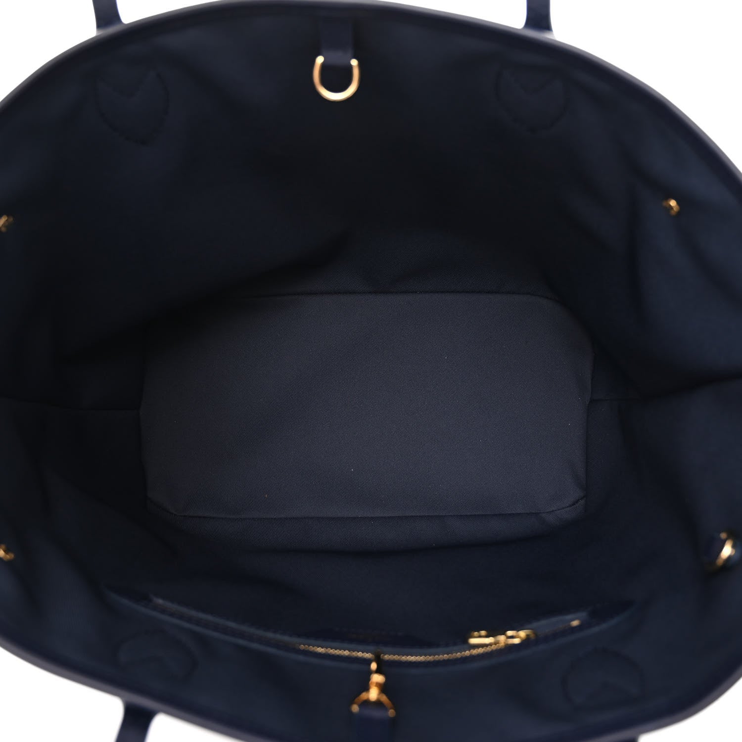 Louis Vuitton Monoglam Neverfull MM Blue 6 of 10
