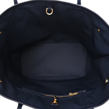 Louis Vuitton Monoglam Neverfull MM Blue 6 of 10