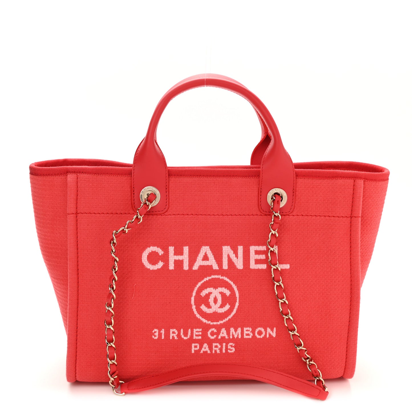 Mixed Fibers Small Deauville Tote Red