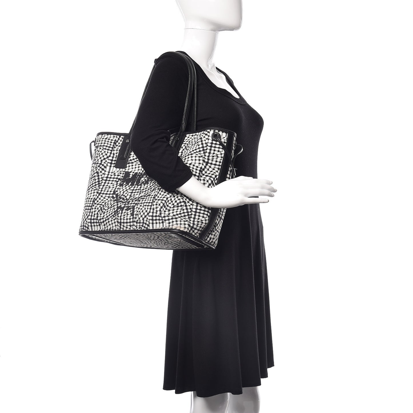Visetos Medium Liz Reversible Shopper Tote Black