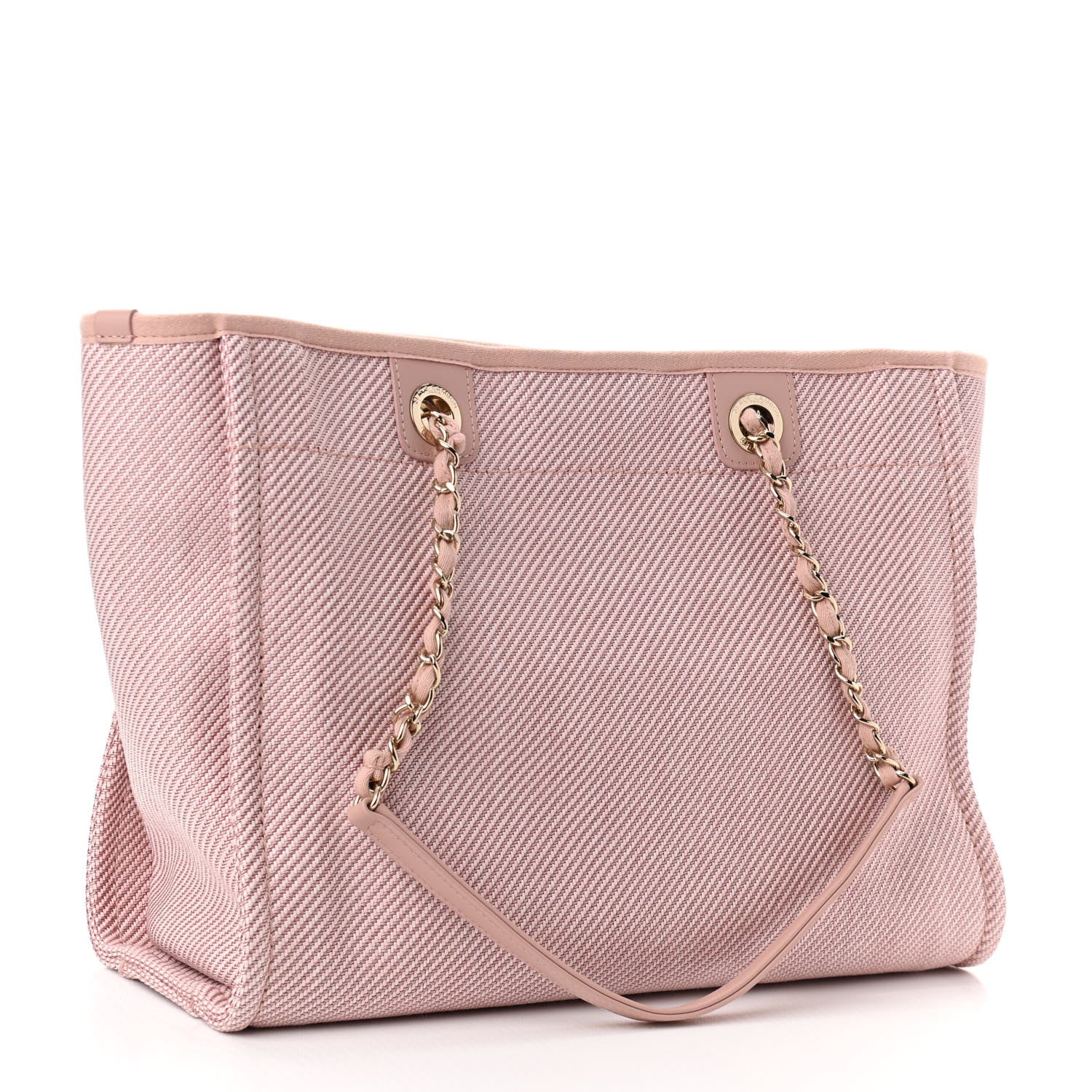 Chanel Mixed Fibers Calfskin Small Deauville Tote Rose Pink 3 of 10