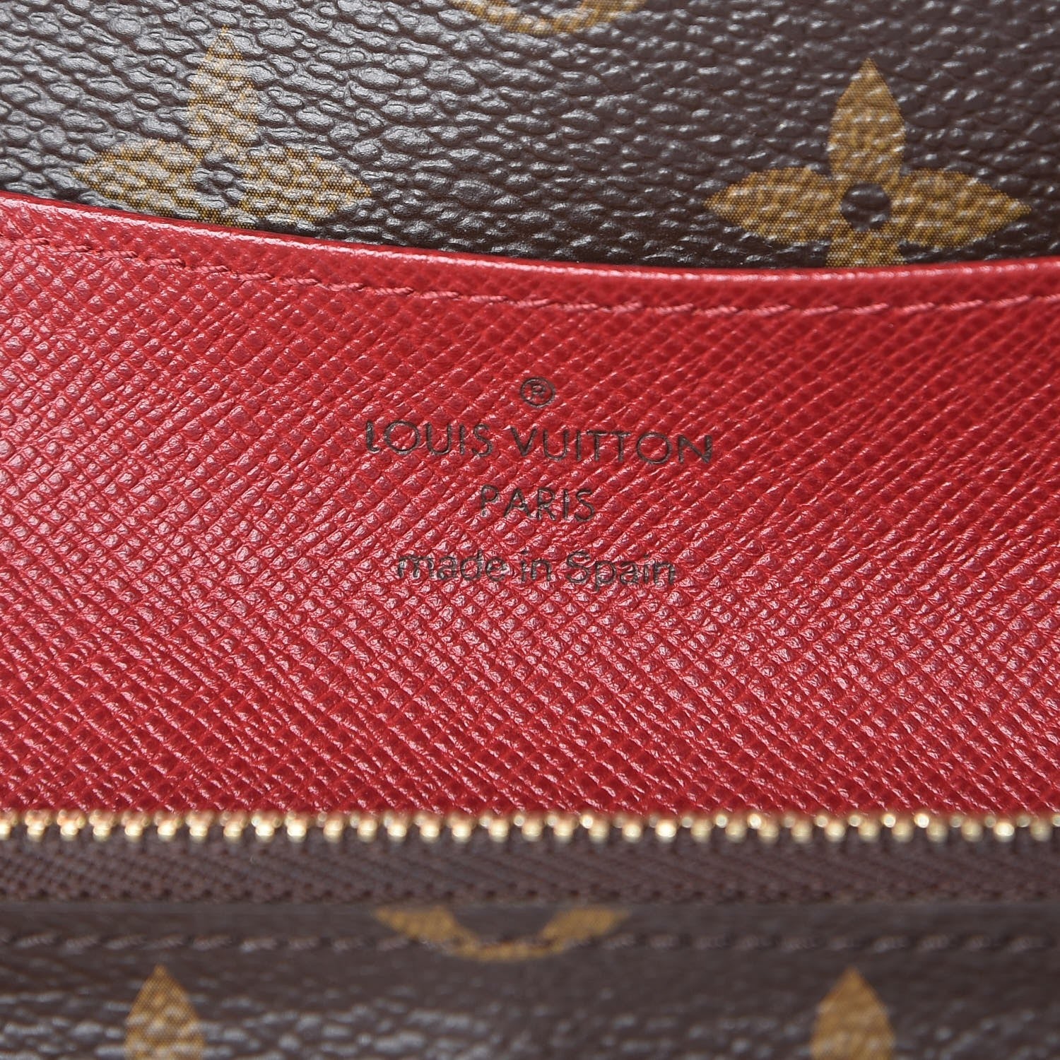 Louis Vuitton Monogram Emilie Wallet Red 6 of 15