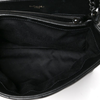 Saint Laurent Calfskin Y Quilted Monogram Medium Loulou Chain Satchel Black 5 of 11
