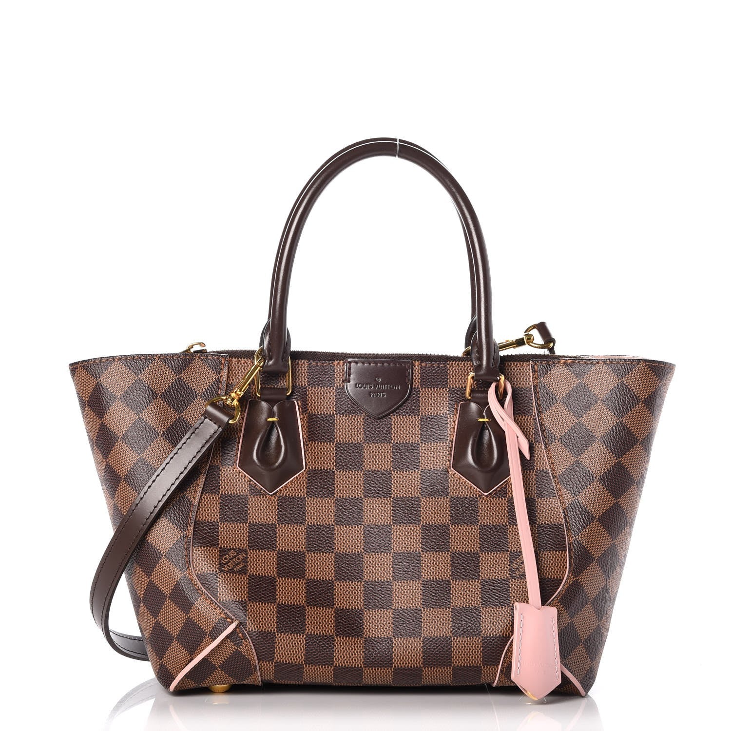 Louis Vuitton Damier Ebene Caissa Tote PM Rose Ballerine 1 of 7