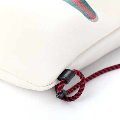 Gucci Calfskin Logo Drawstring Backpack Mystic White 9 of 9