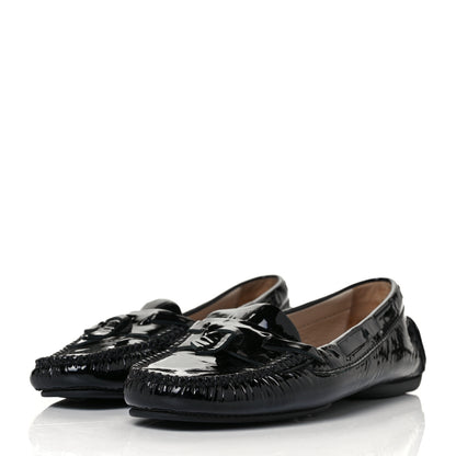 Chanel Patent CC Mocassin Loafers 38.5 Black 5 of 16