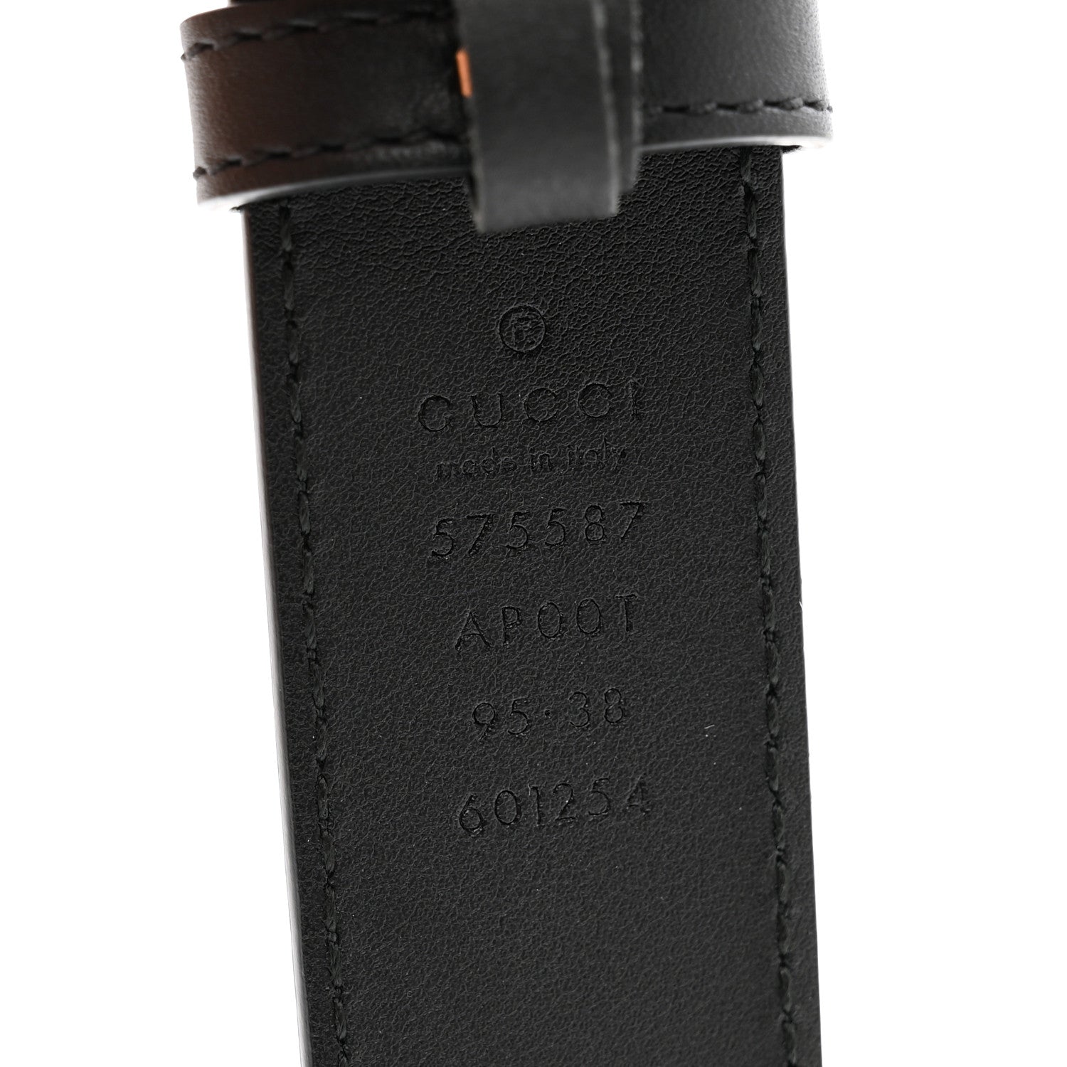 Gucci Calfskin Framed Double G Belt 95 38 Black 3 of 4