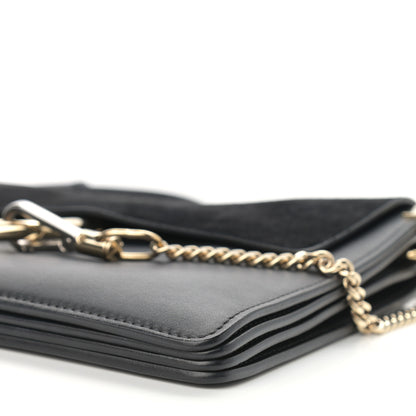 Chloe Suede Calfskin Medium Faye Shoulder Bag Black 10 of 11
