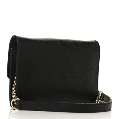 Gucci Dollar Calfskin Interlocking G Chain Wallet Black 3 of 12