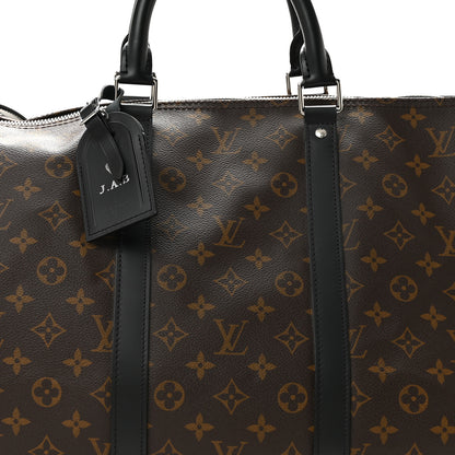 Louis Vuitton Monogram Macassar Keepall Bandouliere 55 7 of 10