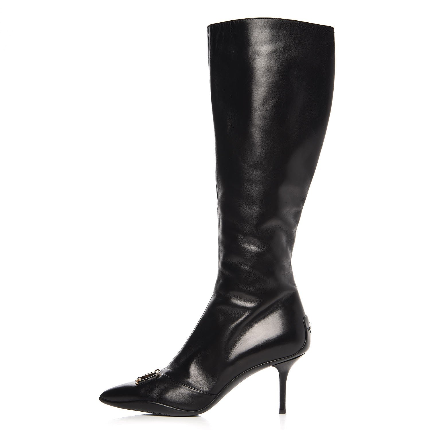 Louis Vuitton Calfskin LV High Boots 39 Black 1 of 11