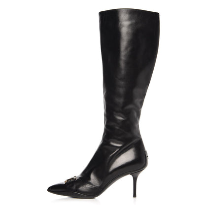 Louis Vuitton Calfskin LV High Boots 39 Black 1 of 11