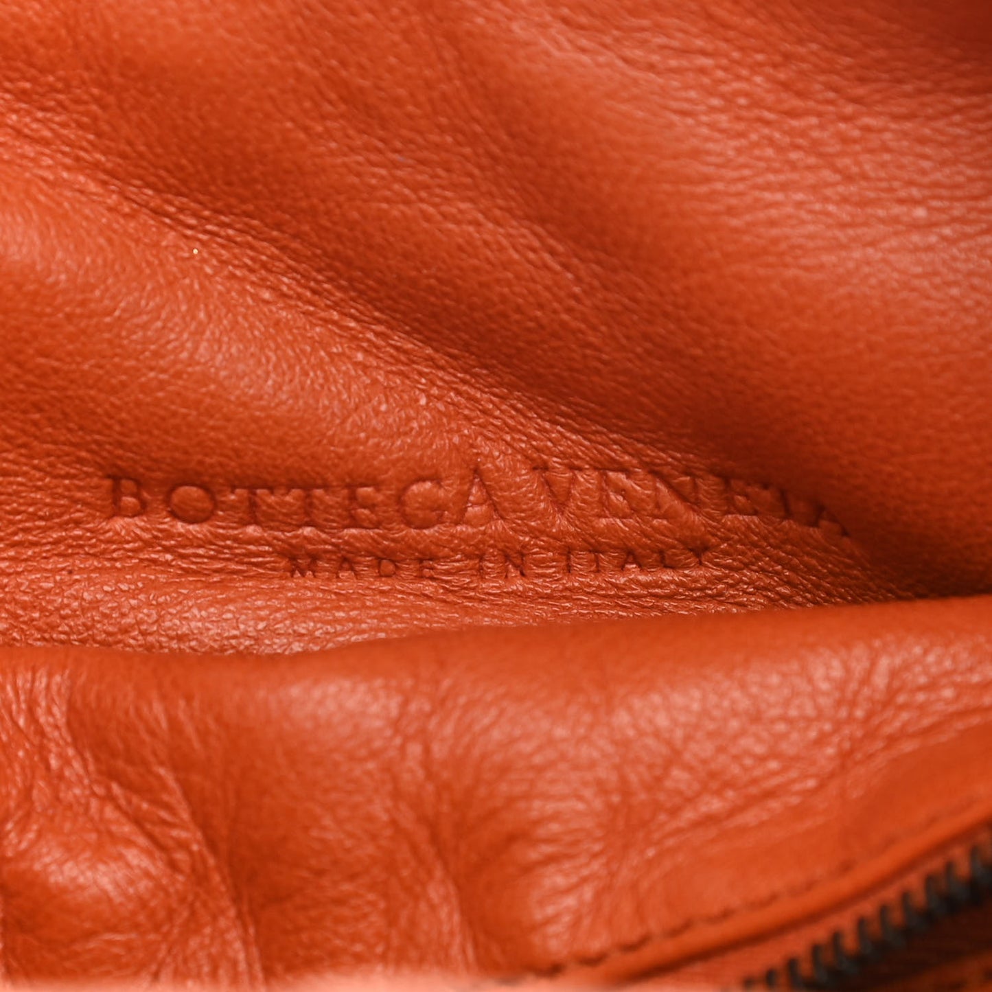 Nappa Intrecciato Ball Hobo Orange