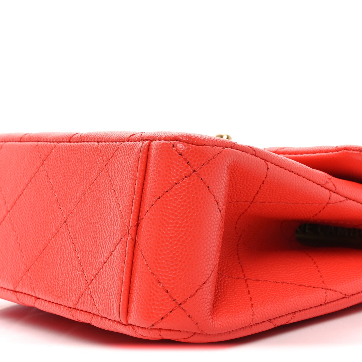 Caviar Quilted 31 Rue Cambon Mini Top Handle Flap Orange