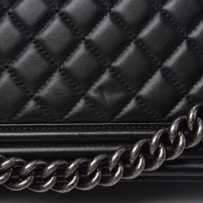 Chanel Lambskin Quilted New Medium Boy Flap Black 12 of 15
