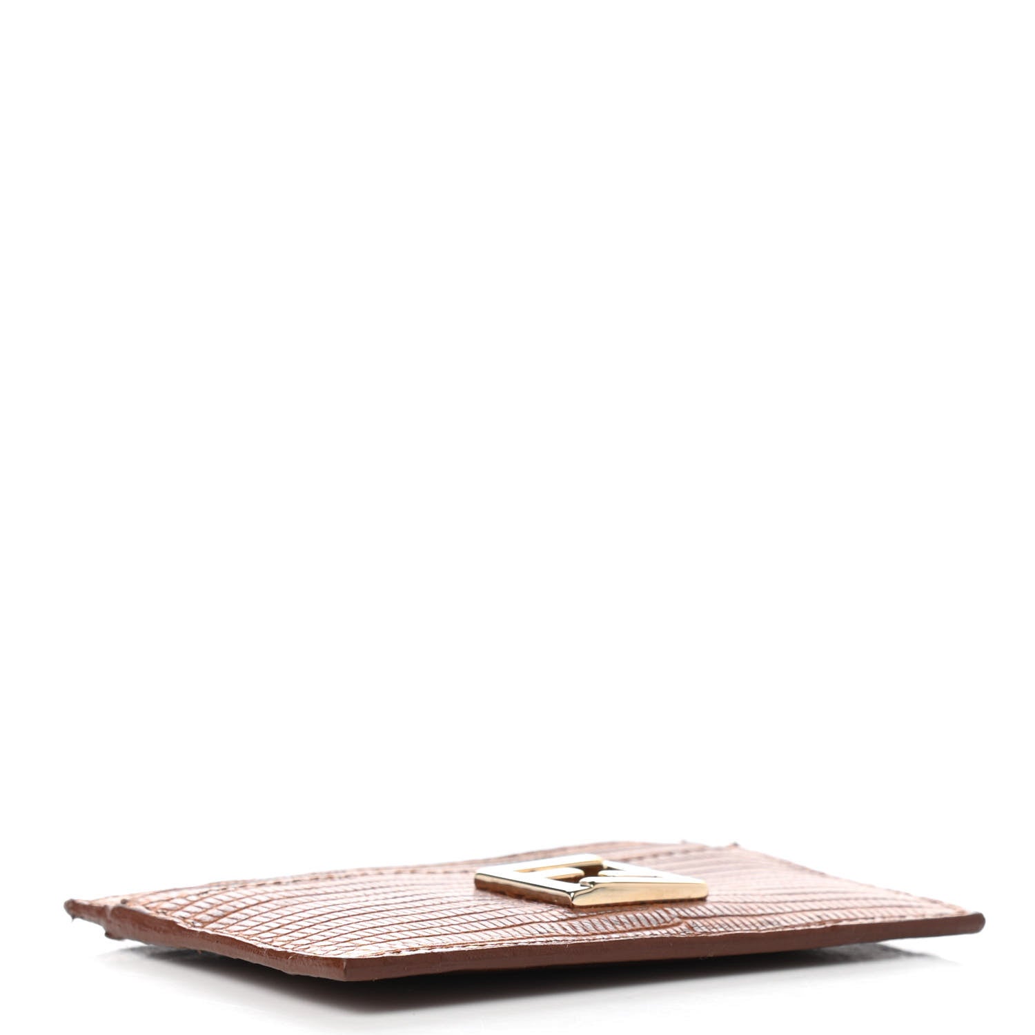 Fendi Lizard Card Holder Brown 4 of 9