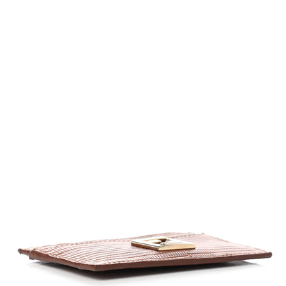 Fendi Lizard Card Holder Brown 4 of 9