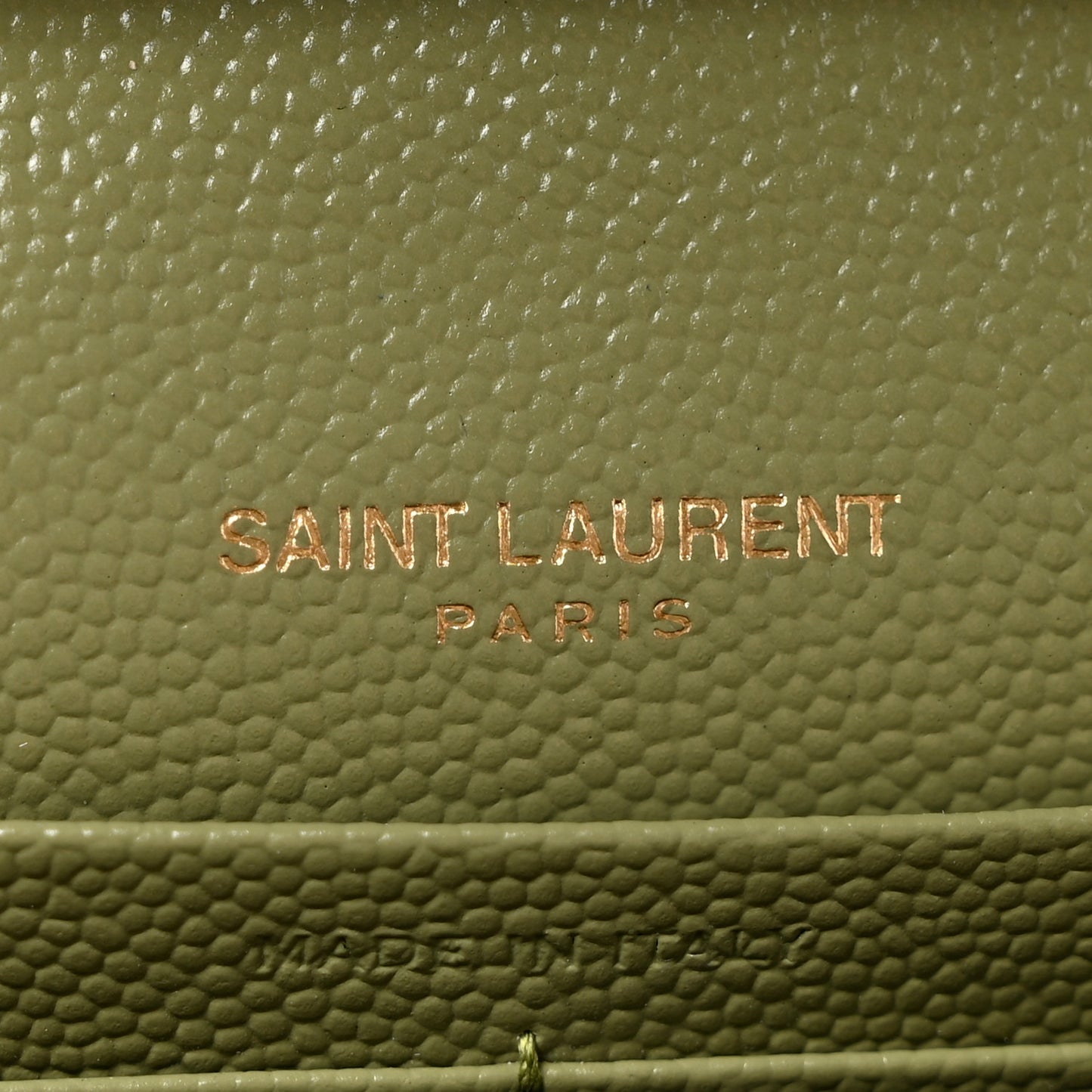 Grain De Poudre Matelasse Chevron Monogram Chain Wallet Pistachio