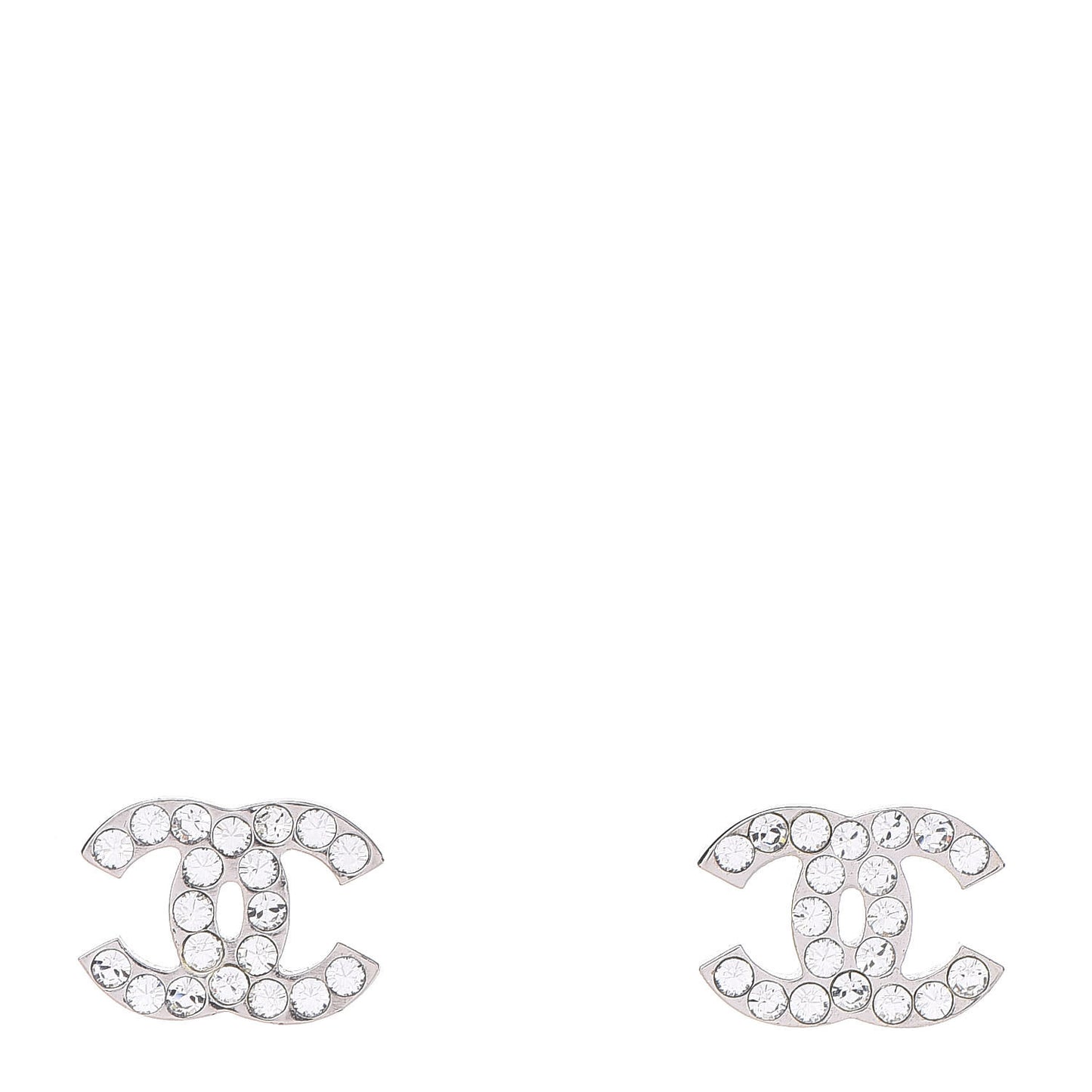 Crystal Mini Timeless CC Earrings Silver
