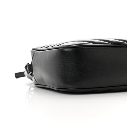 Saint Laurent Calfskin Matelasse Monogram Monochrome Lou Camera Bag Black 9 of 15
