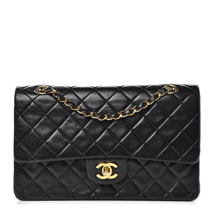 Chanel Lambskin Quilted Medium Double Flap Black 1 of 10