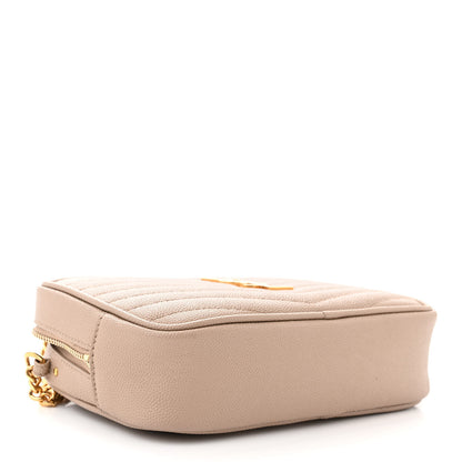 Saint Laurent SAINT LAURENT Grain De Poudre Matelasse Monogram Mini Lou Camera Bag Dark Beige 4 of 12
