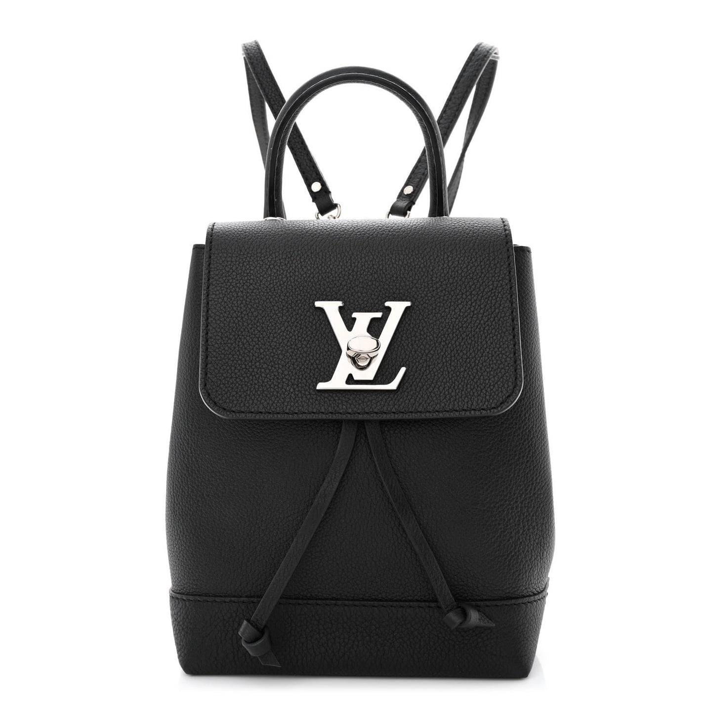 Calfskin Lockme Mini Backpack Black