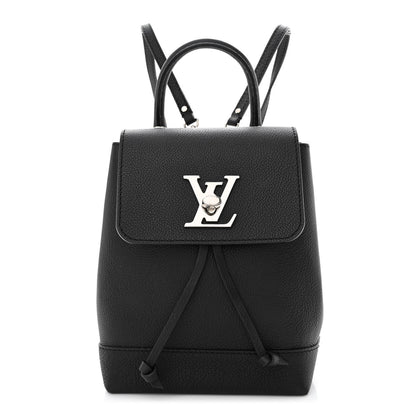 Louis Vuitton Calfskin Lockme Mini Backpack Black 1 of 10