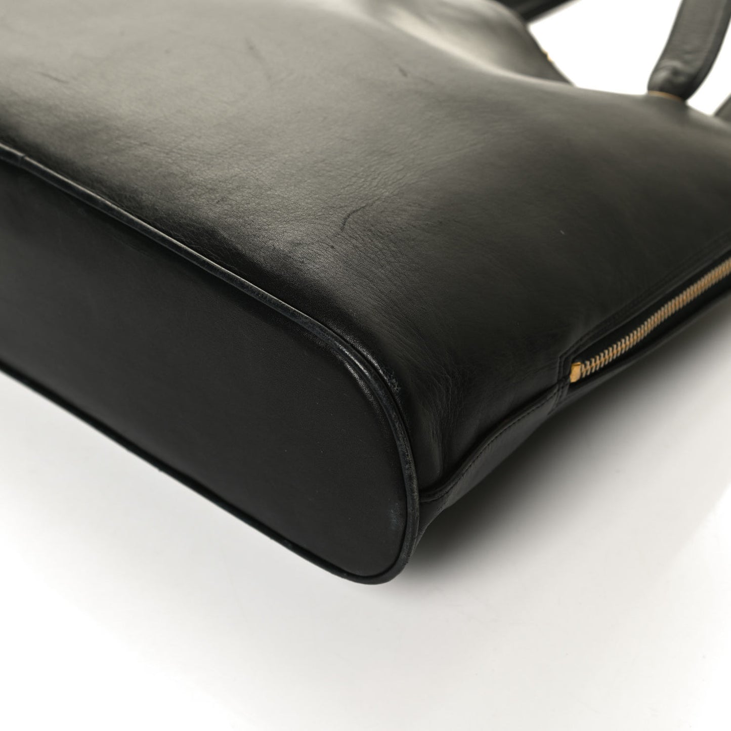 Lambskin CC Stitched Tote Black