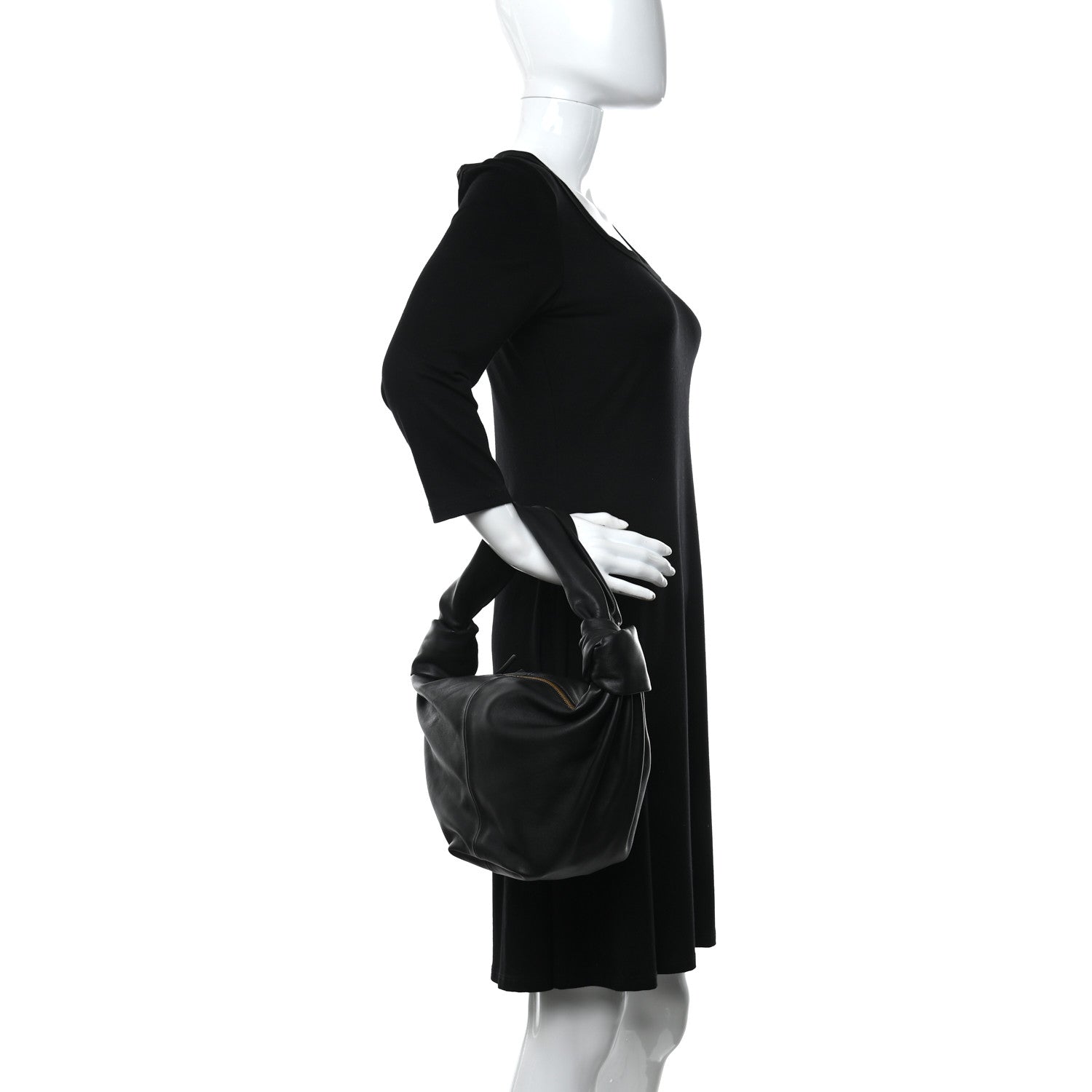 Bottega Veneta Calfskin Teen Double Knot Hobo Black 2 of 11