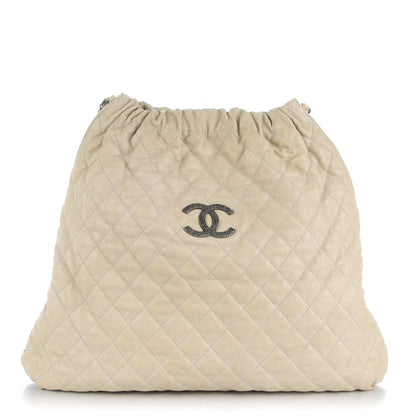 Chanel Caviar Quilted Large Elastic Tote Gray 1 of 8