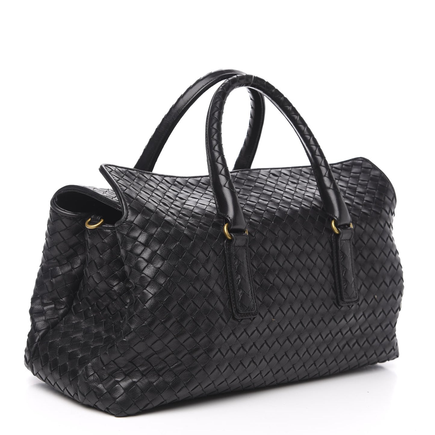 Nappa Intrecciato Convertible Duffel Black