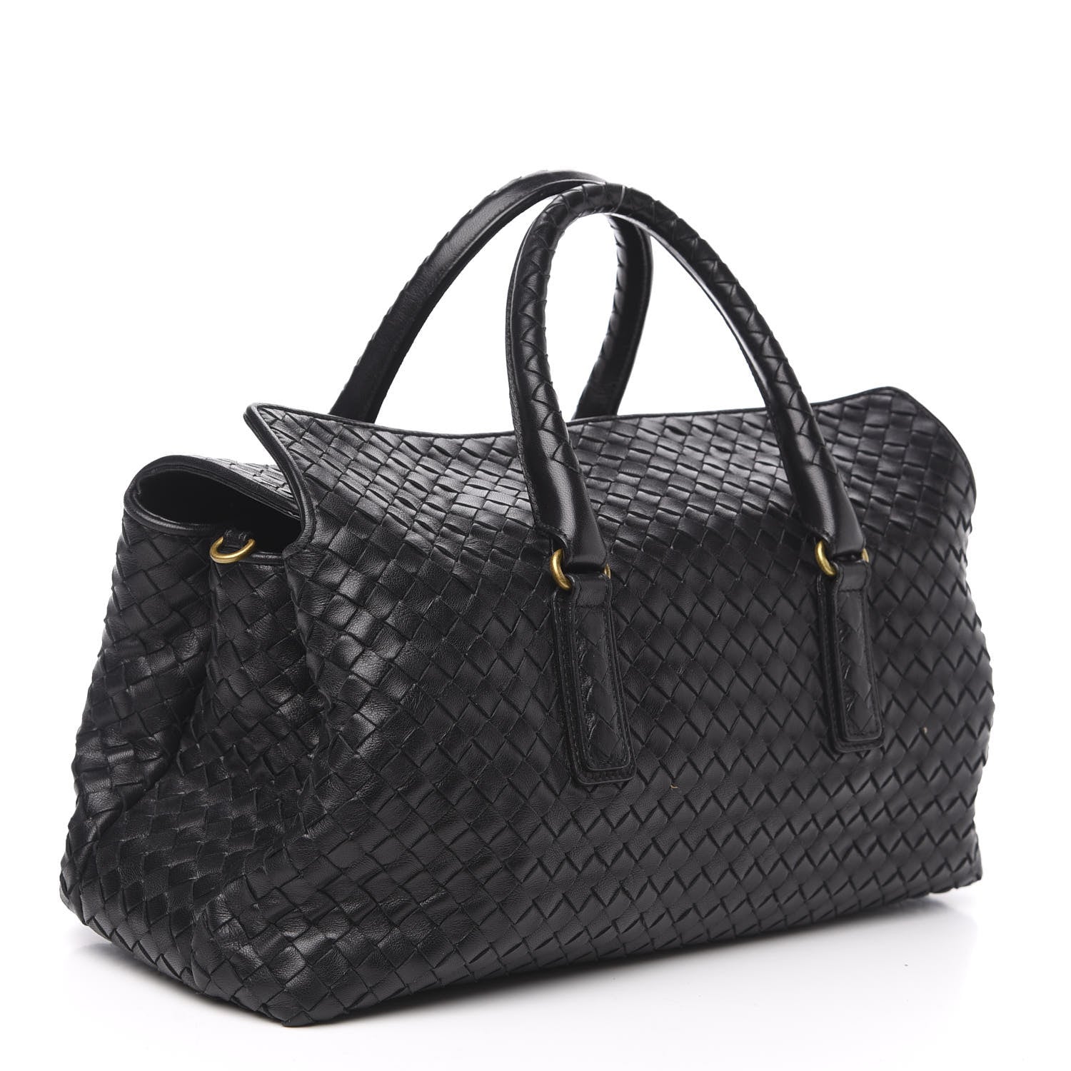 Bottega Veneta Nappa Intrecciato Convertible Duffel Black 2 of 11