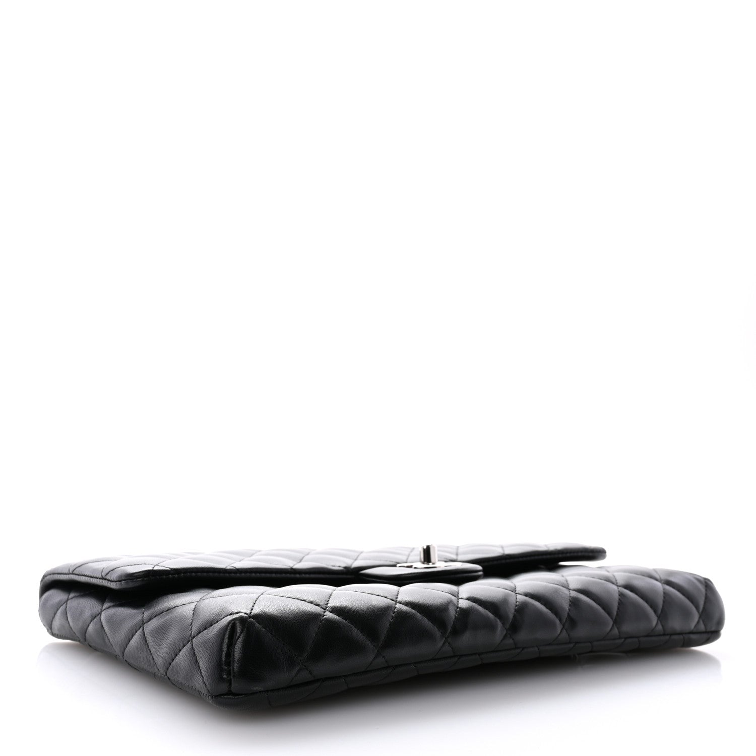 Chanel Lambskin Quilted Flap Clutch Black 4 of 10