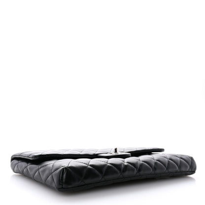 Chanel Lambskin Quilted Flap Clutch Black 4 of 10