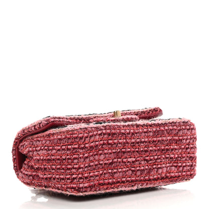 Chanel Tweed Braid Mini Flap Dark Pink 4 of 12