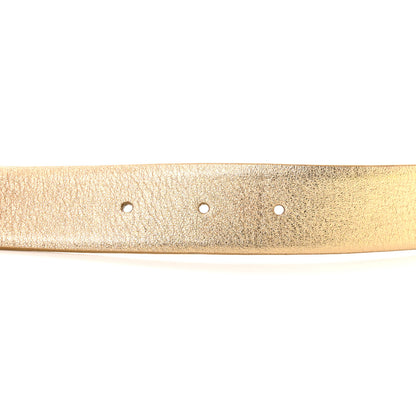 Chanel Metallic Calfskin Logo Belt 95 38 Gold 4 of 6