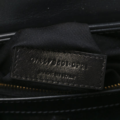 Saint Laurent Calfskin Y Quilted Monogram Toy Loulou Crossbody Bag Black 7 of 9