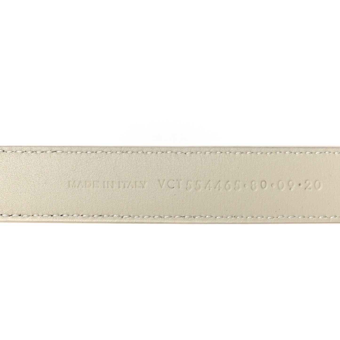 Smooth Calfskin Monogram Square Buckle Belt 80 32 White