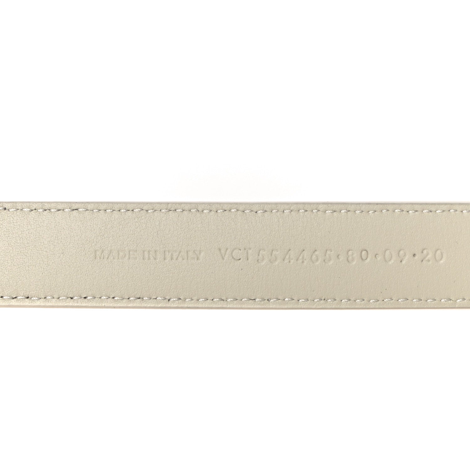 Saint Laurent Smooth Calfskin Monogram Square Buckle Belt 80 32 White 6 of 12