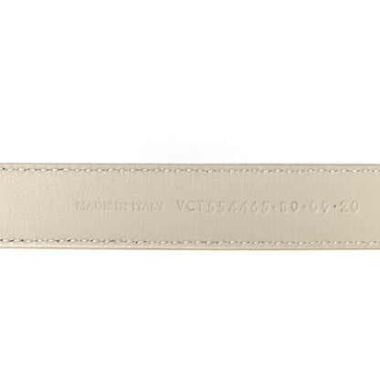 Saint Laurent Smooth Calfskin Monogram Square Buckle Belt 80 32 White 6 of 12