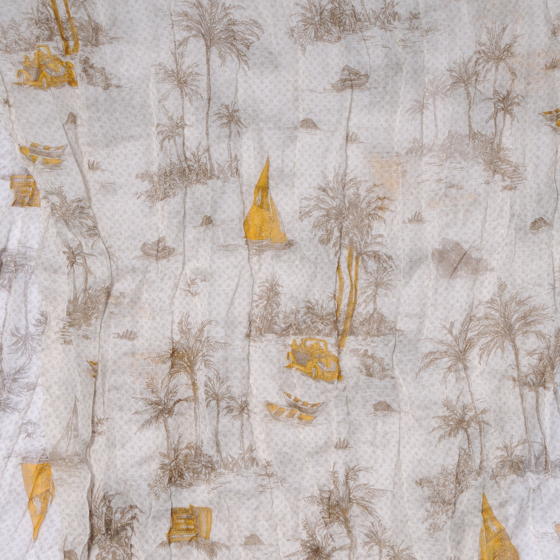 Louis Vuitton Cotton Linen Toile Etole De Louis Pareo Beige 5 of 7