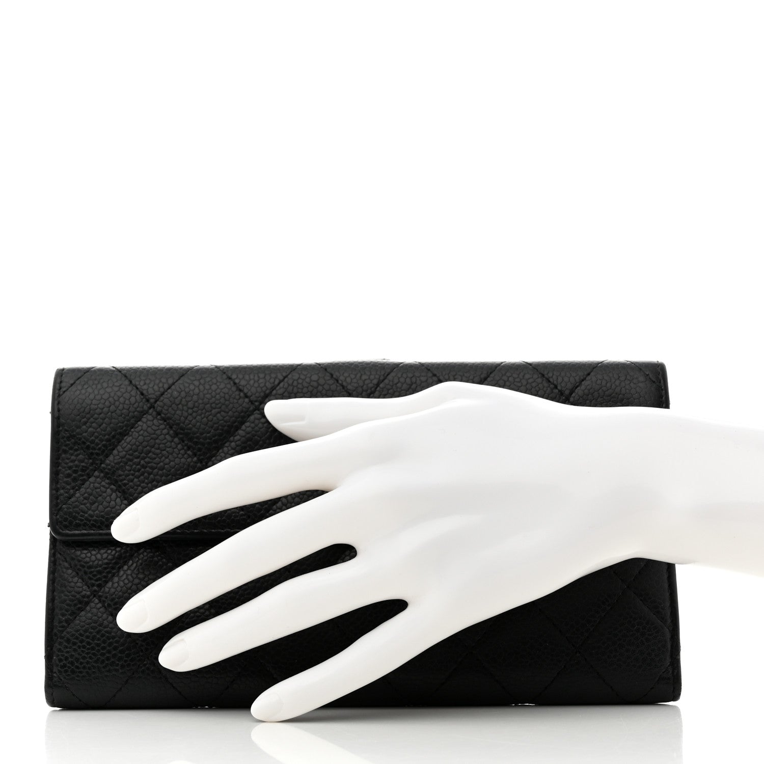 Chanel Caviar Quilted CC Long Double Wallet Black 2 of 11