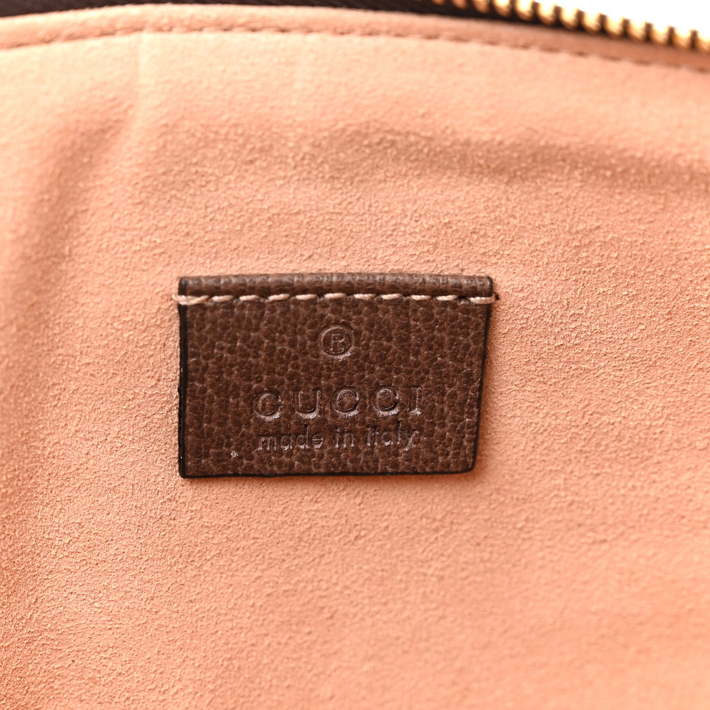 GG Supreme Monogram Large Ophidia Pouch Clutch Brown