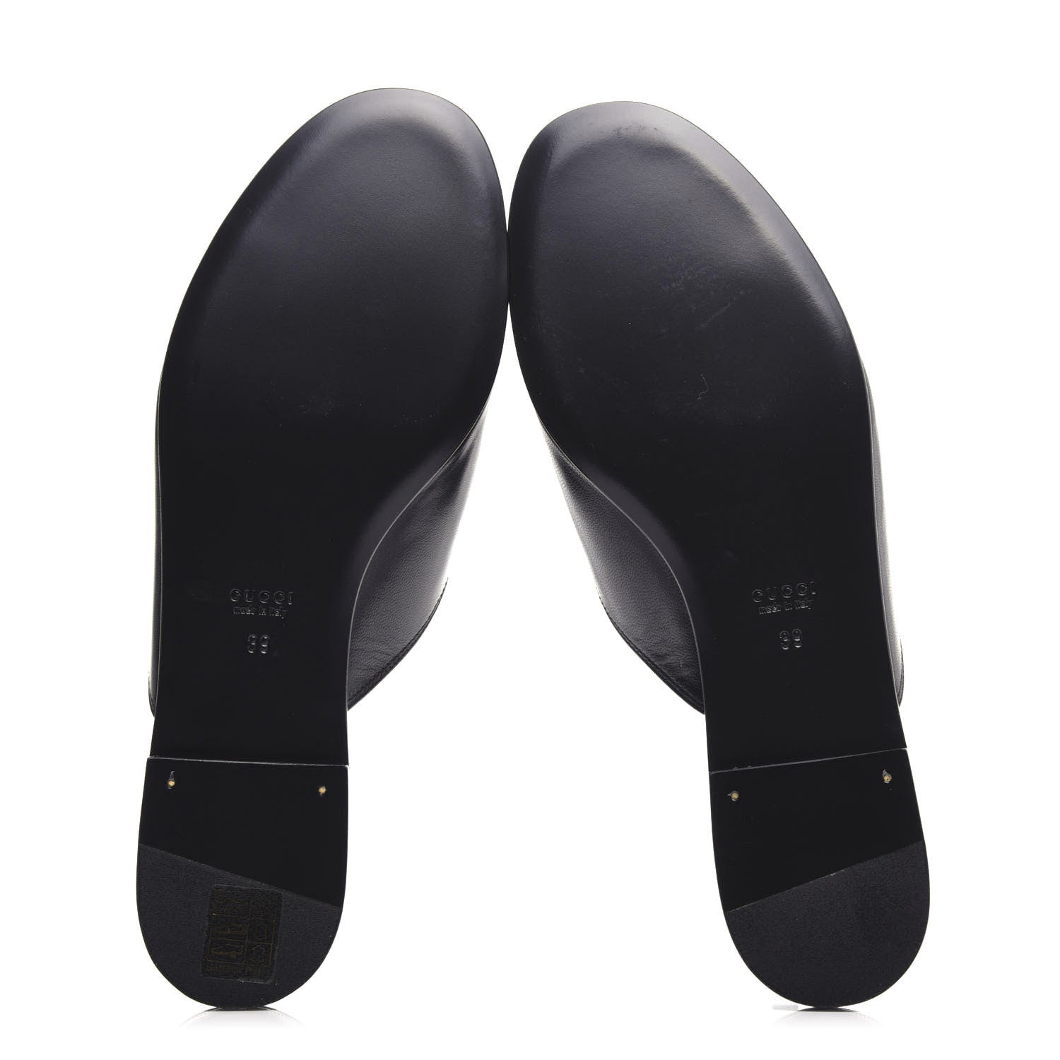 Gucci Malaga Kid Horsebit Slide Sandals 39 Black 6 of 11