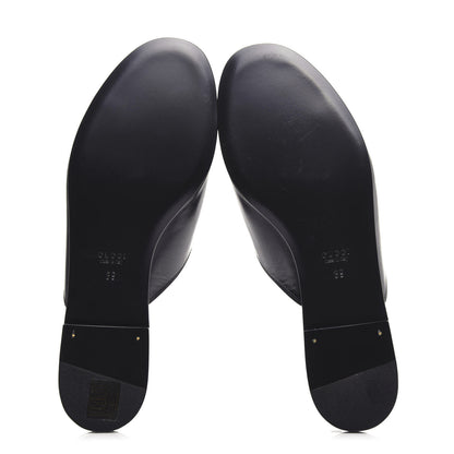 Gucci Malaga Kid Horsebit Slide Sandals 39 Black 6 of 11