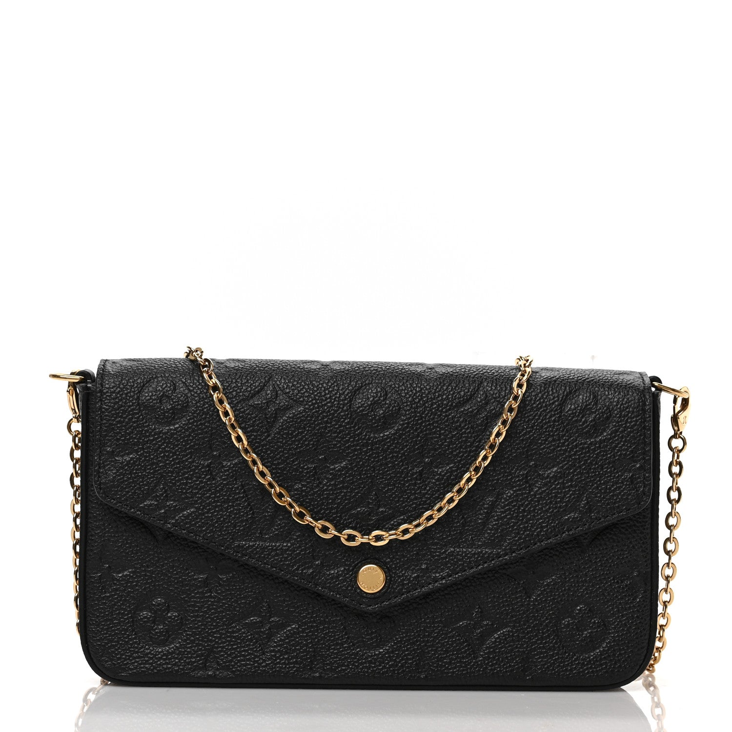 Louis Vuitton Empreinte Pochette Felicie Chain Wallet Black 2 of 9