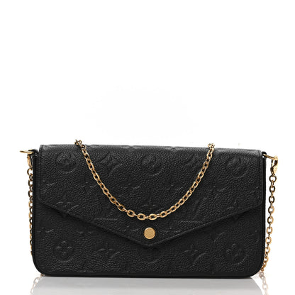 Louis Vuitton Empreinte Pochette Felicie Chain Wallet Black 2 of 9